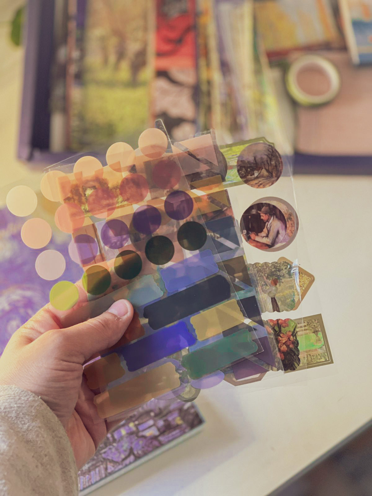 480Pcs Vintage Van Gogh Oil Painting Aesthetic Scrapbook Kit for Bullet Junk Journal
