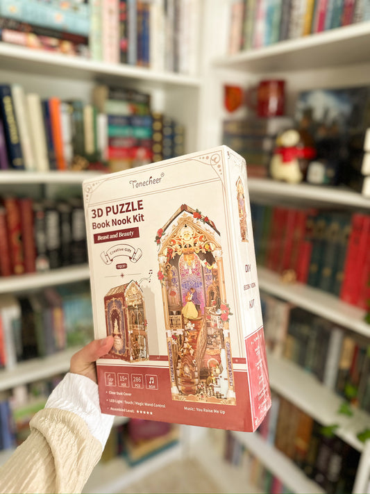 3D Wooden Puzzle Music Booknook Miniature - Beauty & the beast