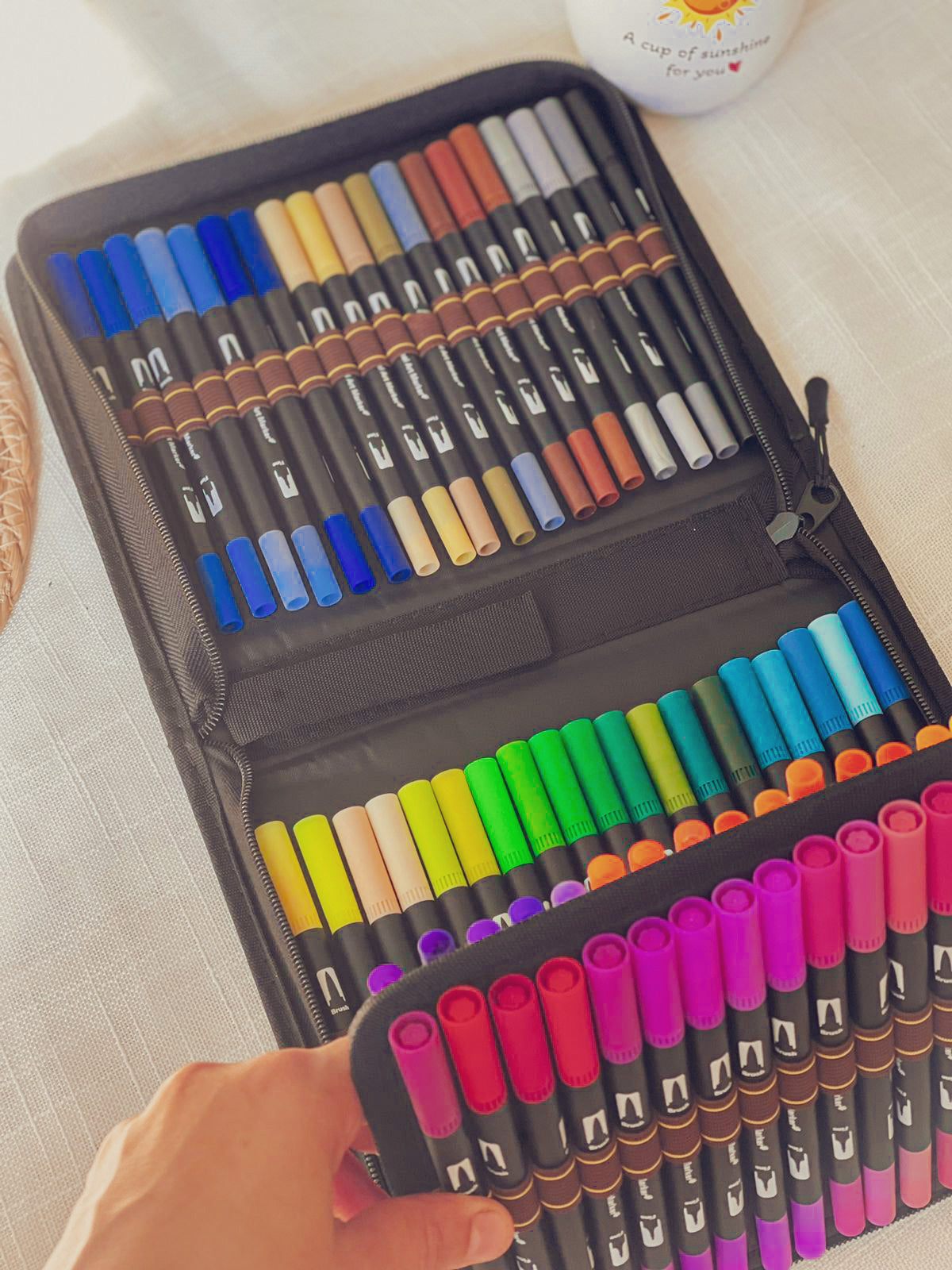 72 Double Brush Marker Pens Colors