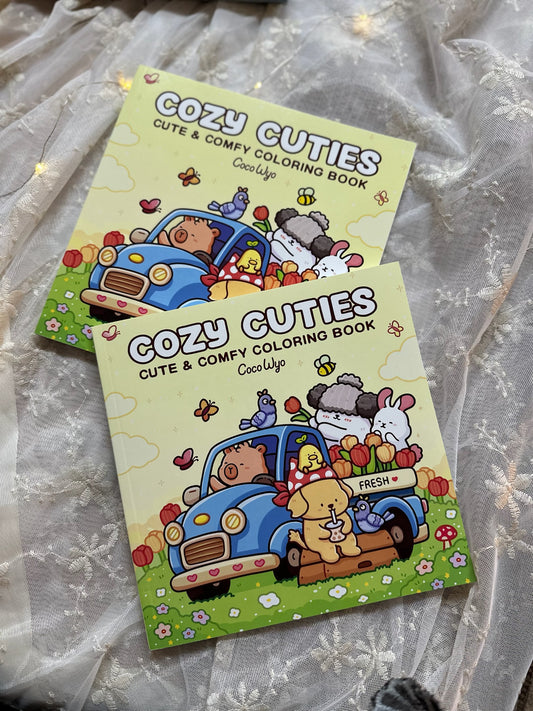 Cozy Cuties: Coloring Book for Adults and Kids (Cozy Spaces Coloring)