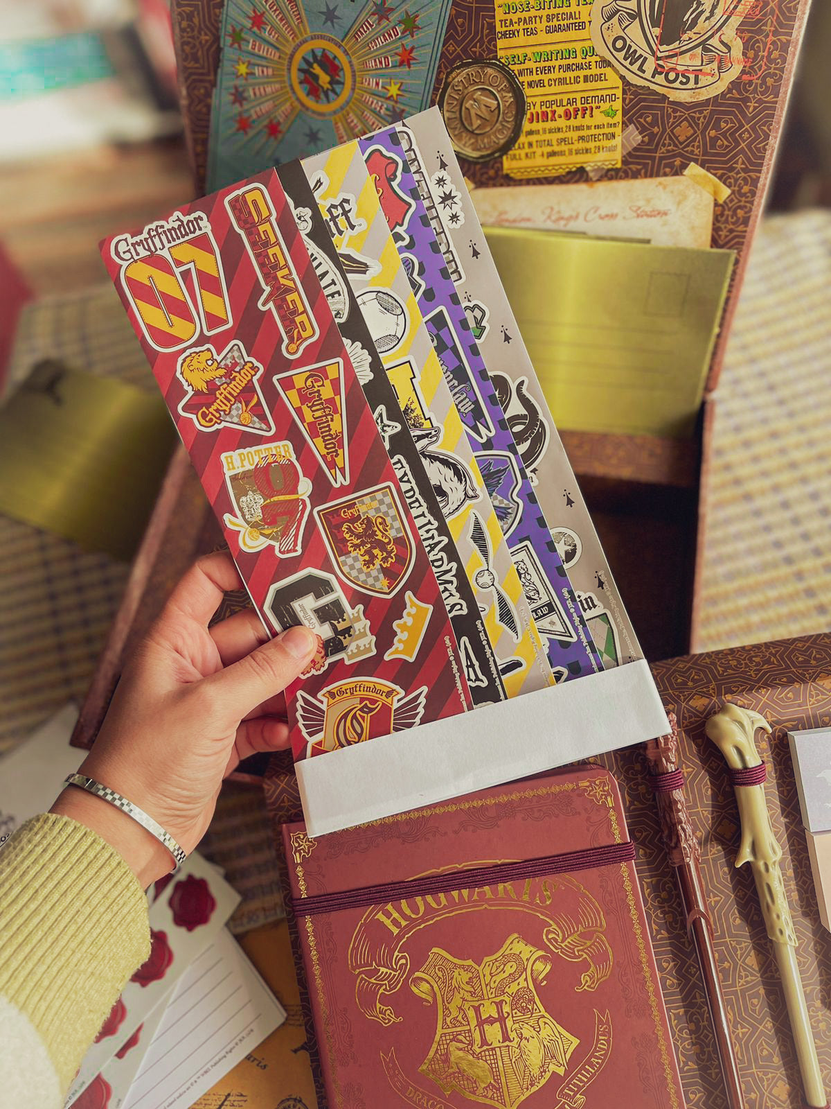 Harry Potter Stationery Set with Notebook, Wand Pen, Letter Writing Set with Envelopes and Stickers