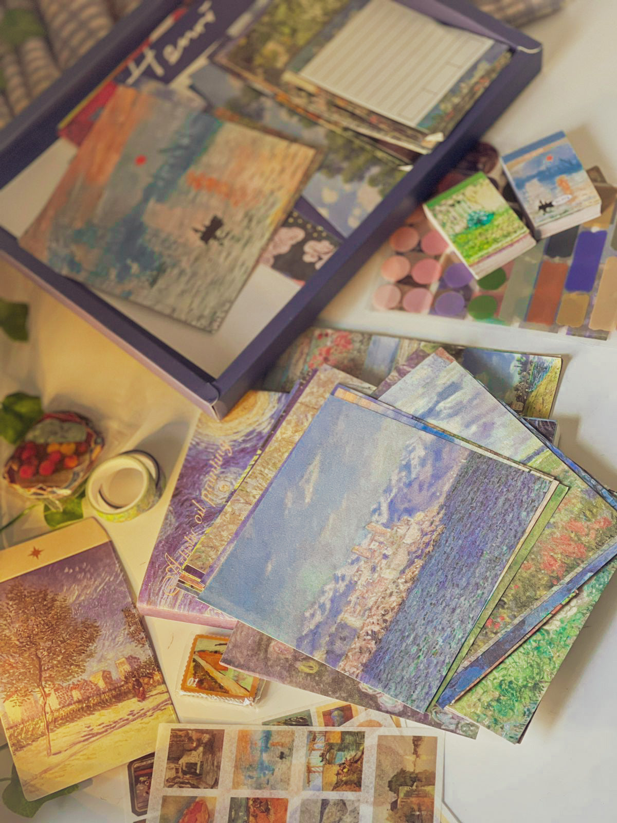 480Pcs Vintage Van Gogh Oil Painting Aesthetic Scrapbook Kit for Bullet Junk Journal