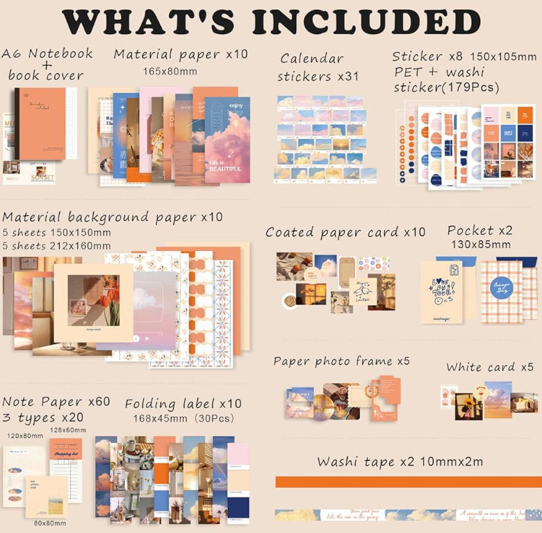 Aesthetic Scrapbook Kit(348pcs)