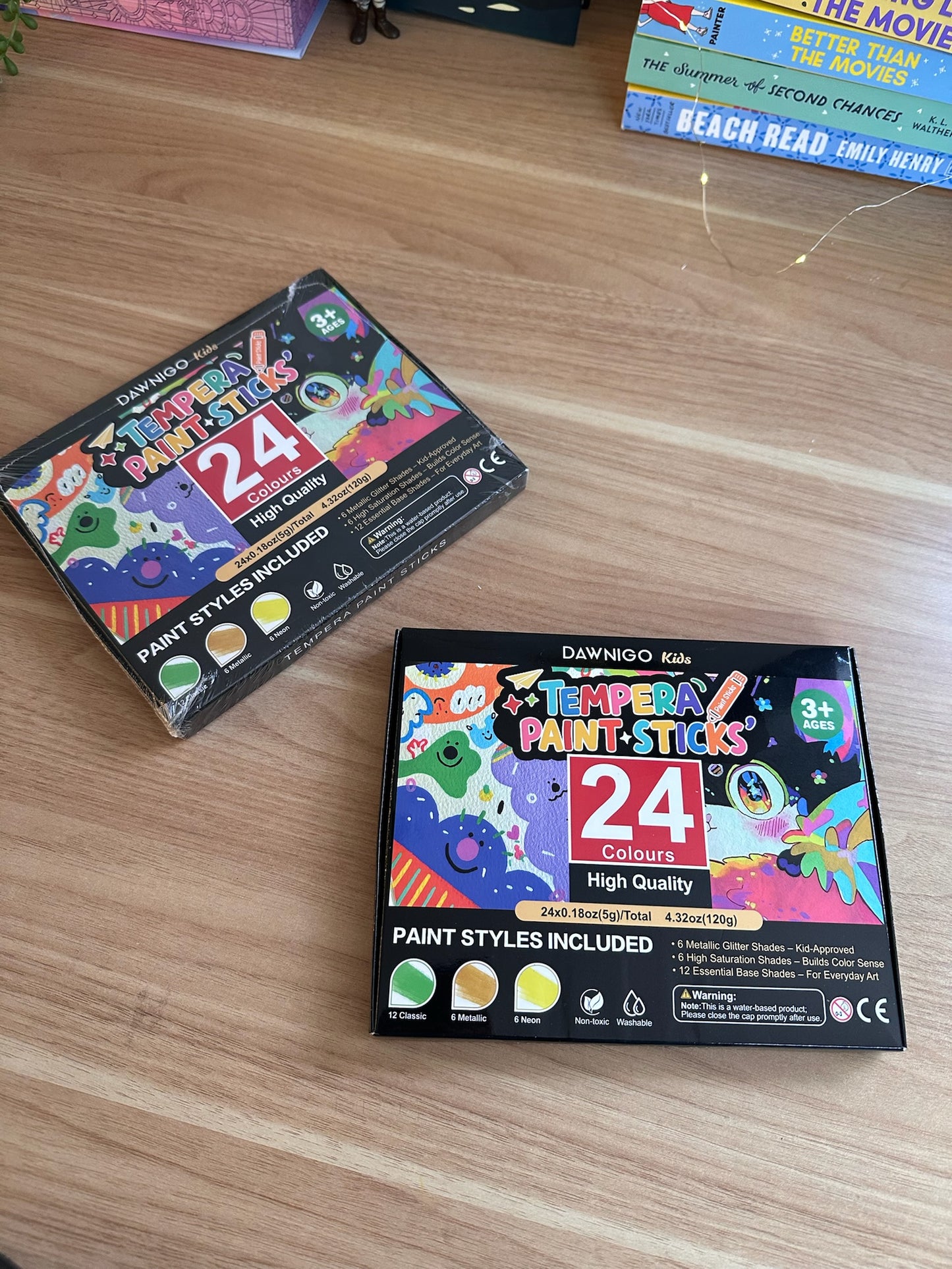 24 Colors Tempera Sticks,Washable Paint Sticks for Kids,Non-Toxic