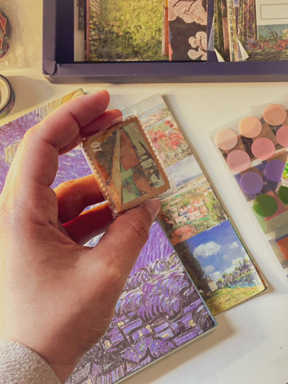 480Pcs Vintage Van Gogh Oil Painting Aesthetic Scrapbook Kit for Bullet Junk Journal