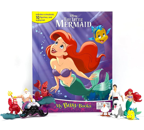 The Little Mermaid My Busy Books - Storybook, 10 figurines, playmat