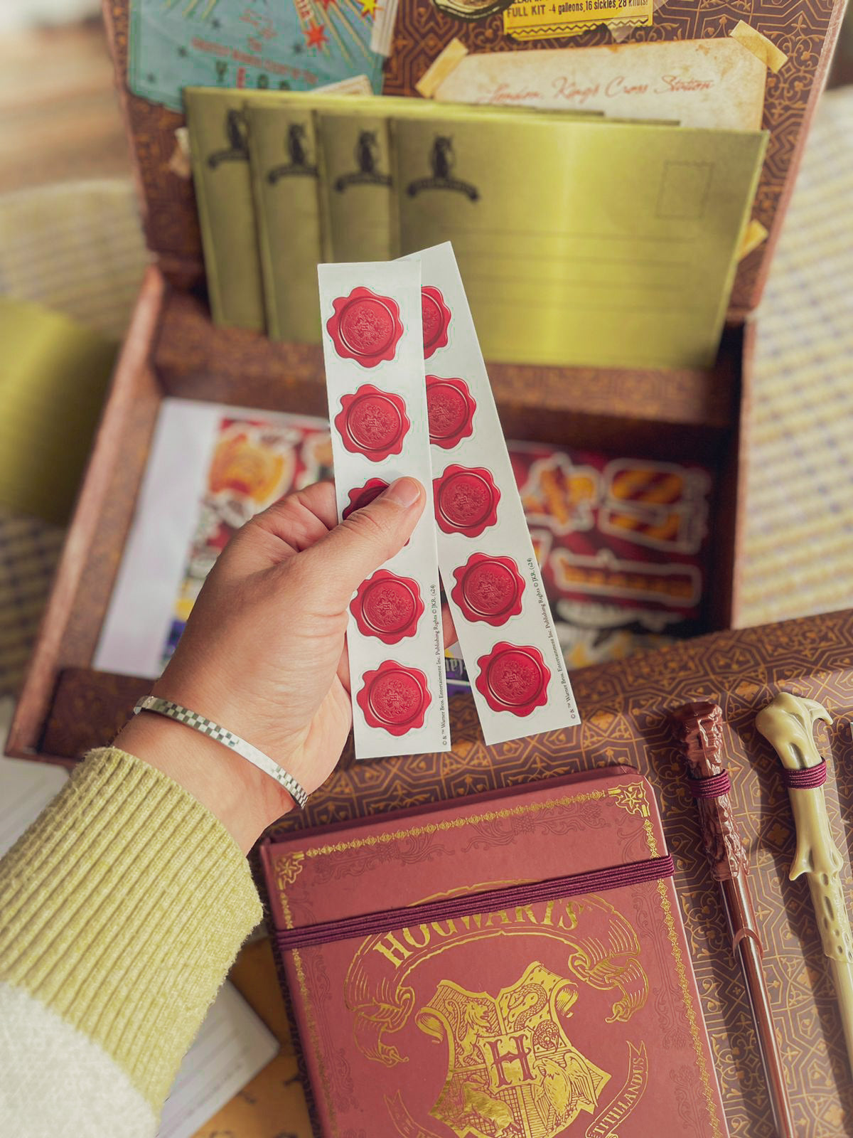 Harry Potter Stationery Set with Notebook, Wand Pen, Letter Writing Set with Envelopes and Stickers