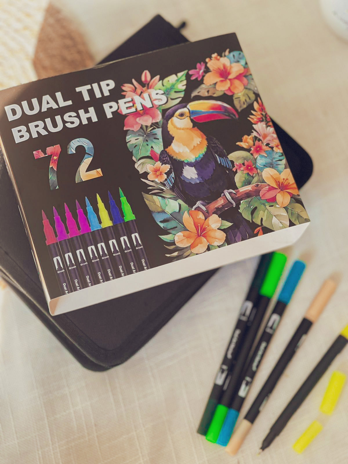 72 Double Brush Marker Pens Colors