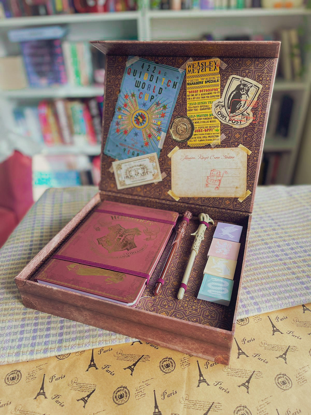 Harry Potter Stationery Set with Notebook, Wand Pen, Letter Writing Set with Envelopes and Stickers