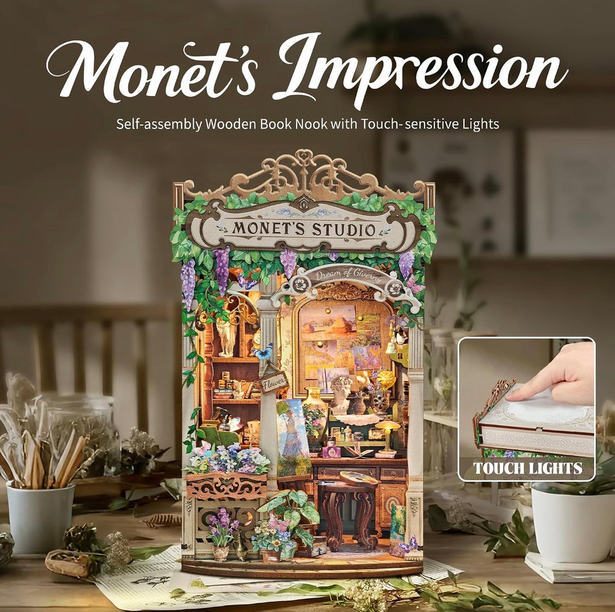 Book Nook Wooden Puzzle - Monet's Studio