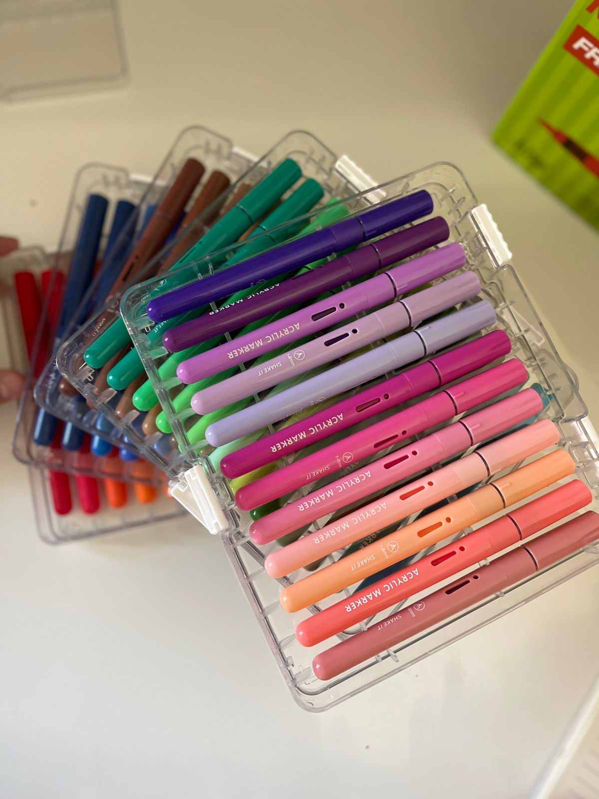 60 Colors Acrylic Paint Markers, Automatic Ink Control System with Soft Brush Tip