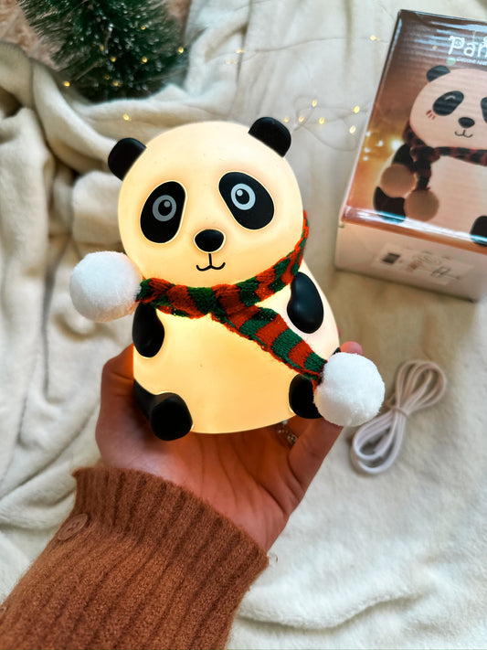 Cute Panda Night Light, LED Squishy Novelty Animal Night Lamp, 3 lights colors