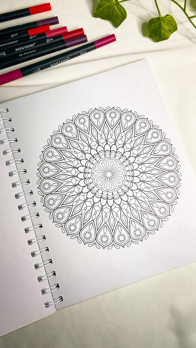 Flower Mandalas Coloring Book