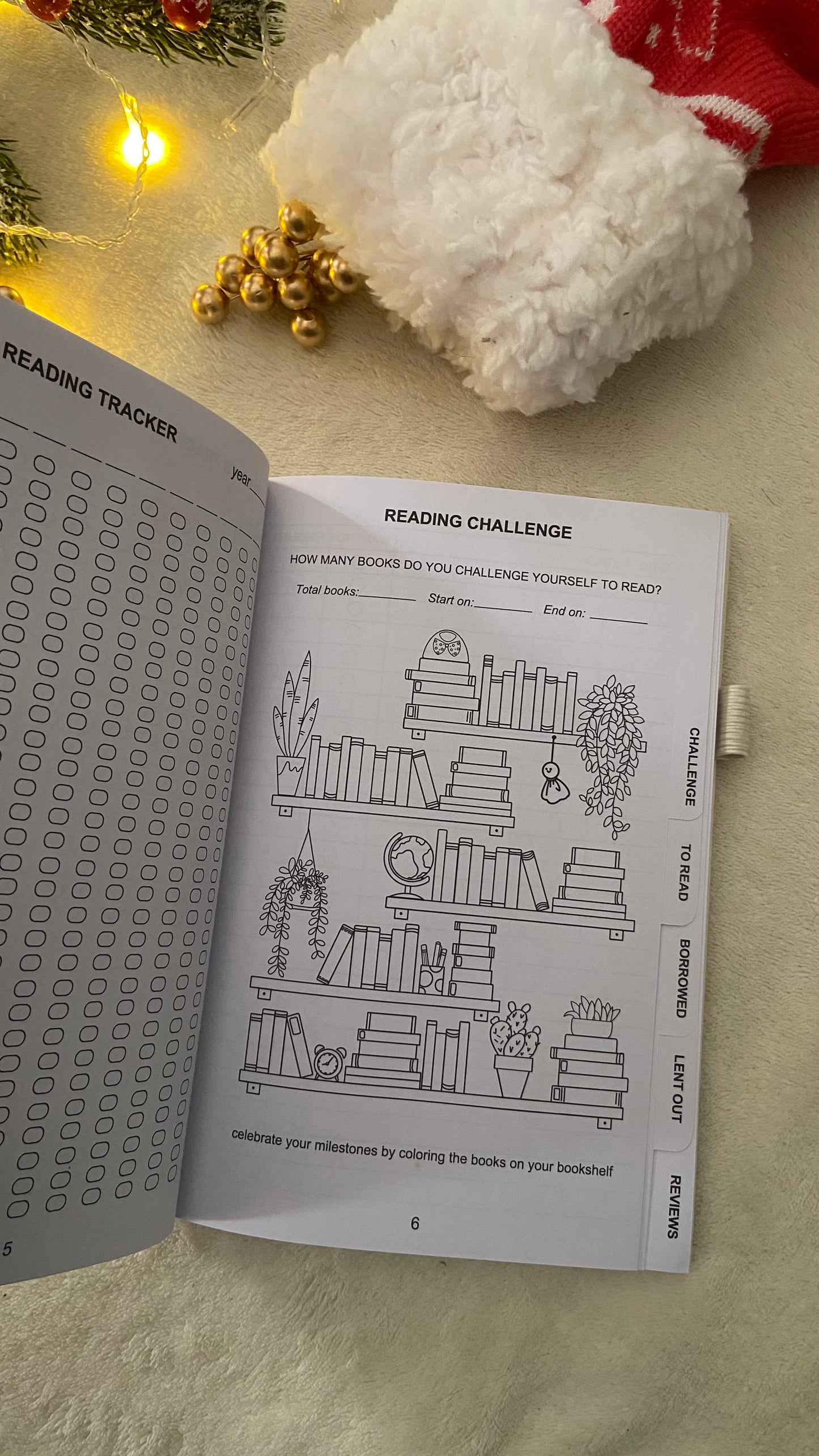 Reading Journal for Book Lovers - 75 Book Journal Reading Log for Book Tracking, A5 Linen Book Review Journal with TBR Tracker List, Ratings, Challenges, Prompts, and Index - Beige