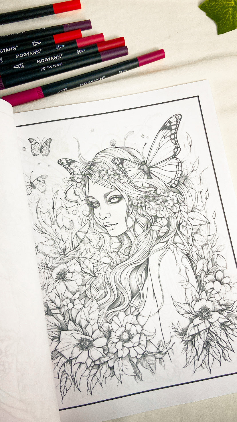 Forest Fairies Adult Coloring Book