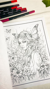 Forest Fairies Adult Coloring Book