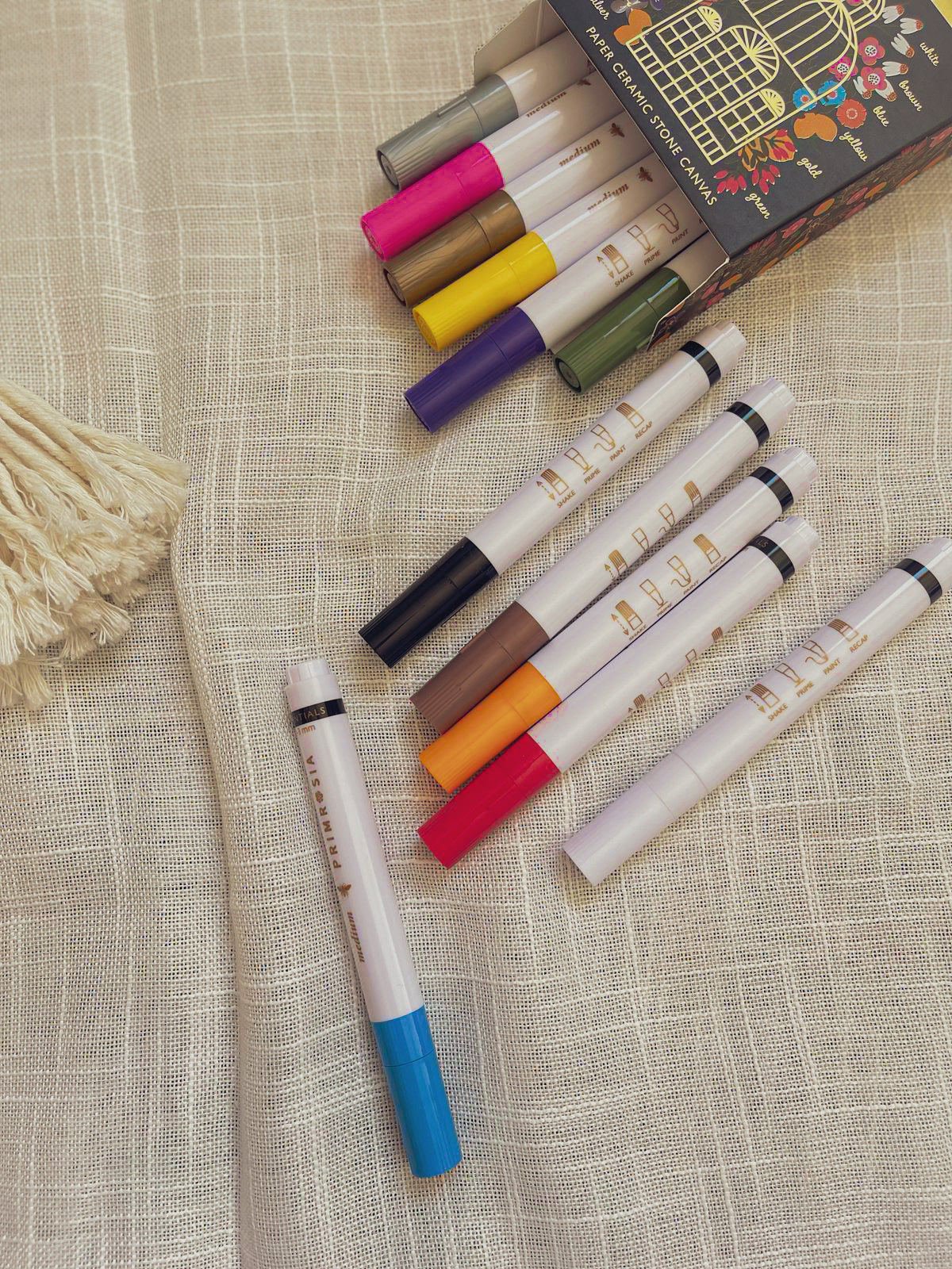12 Essentials Acrylic Paint Pens Medium Tip Markers Set.