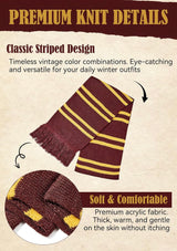 Harry Potter Gryffindor scarf for winter, gift for wizards