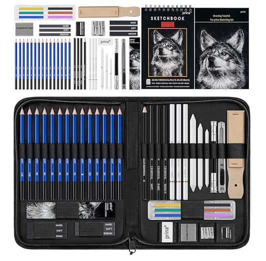 50 Pack Drawing Set Sketch Kit