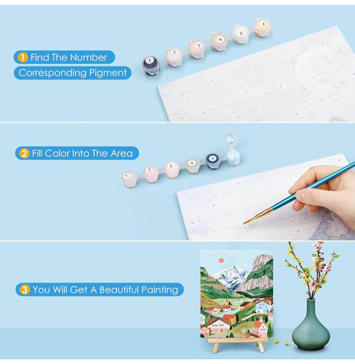 Framed Paint by Numbers Kit