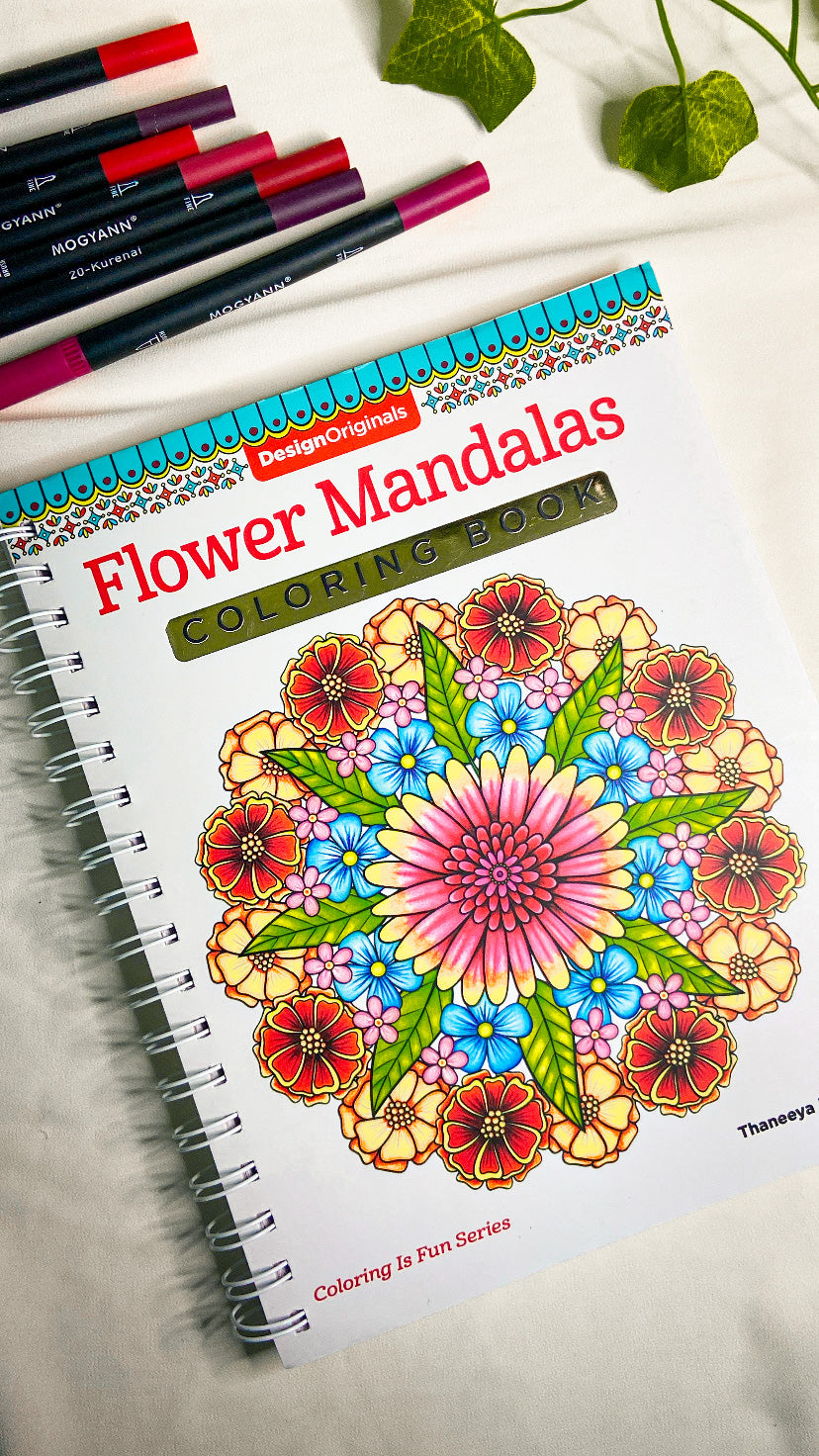 Flower Mandalas Coloring Book