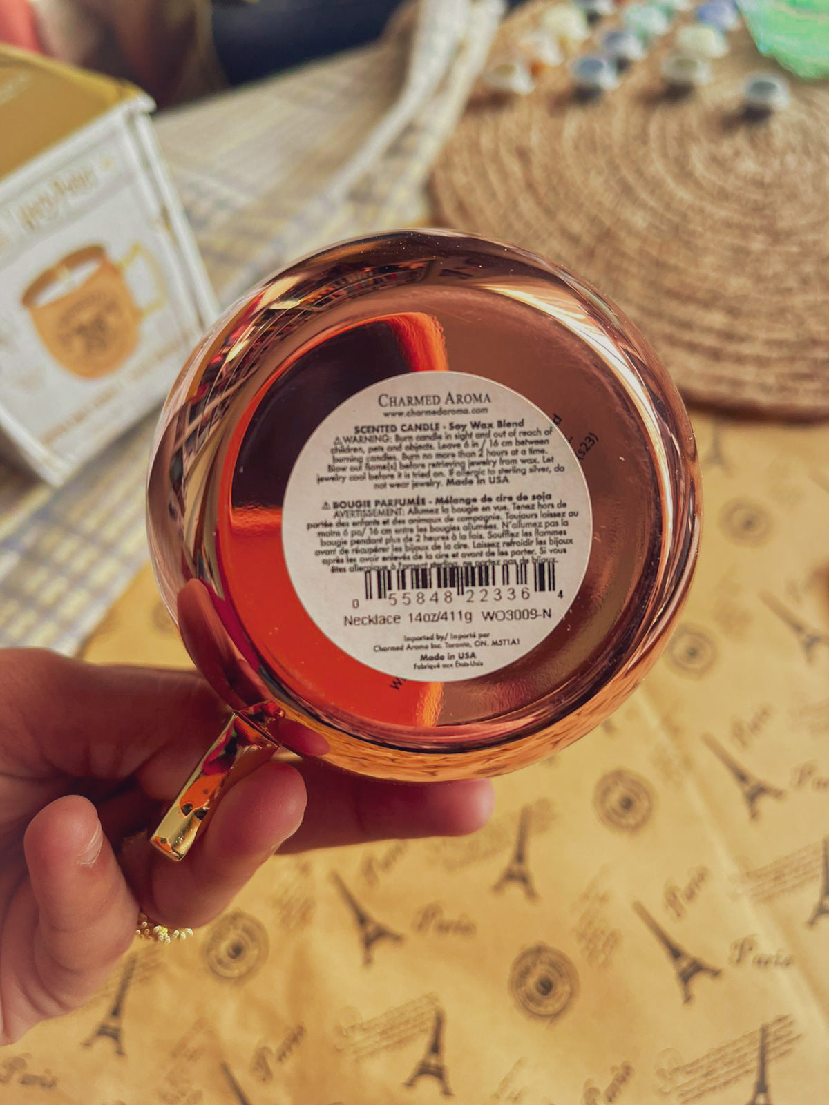 Charmed Aroma Harry Potter Butterbeer Mug Scented Candle with Surprise Necklace Inside