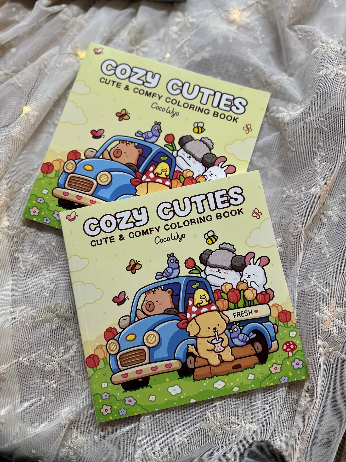 Cozy Cuties: Coloring Book for Adults and Kids (Cozy Spaces Coloring)