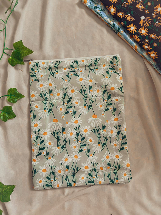 Book Sleeve Flowers (Green)