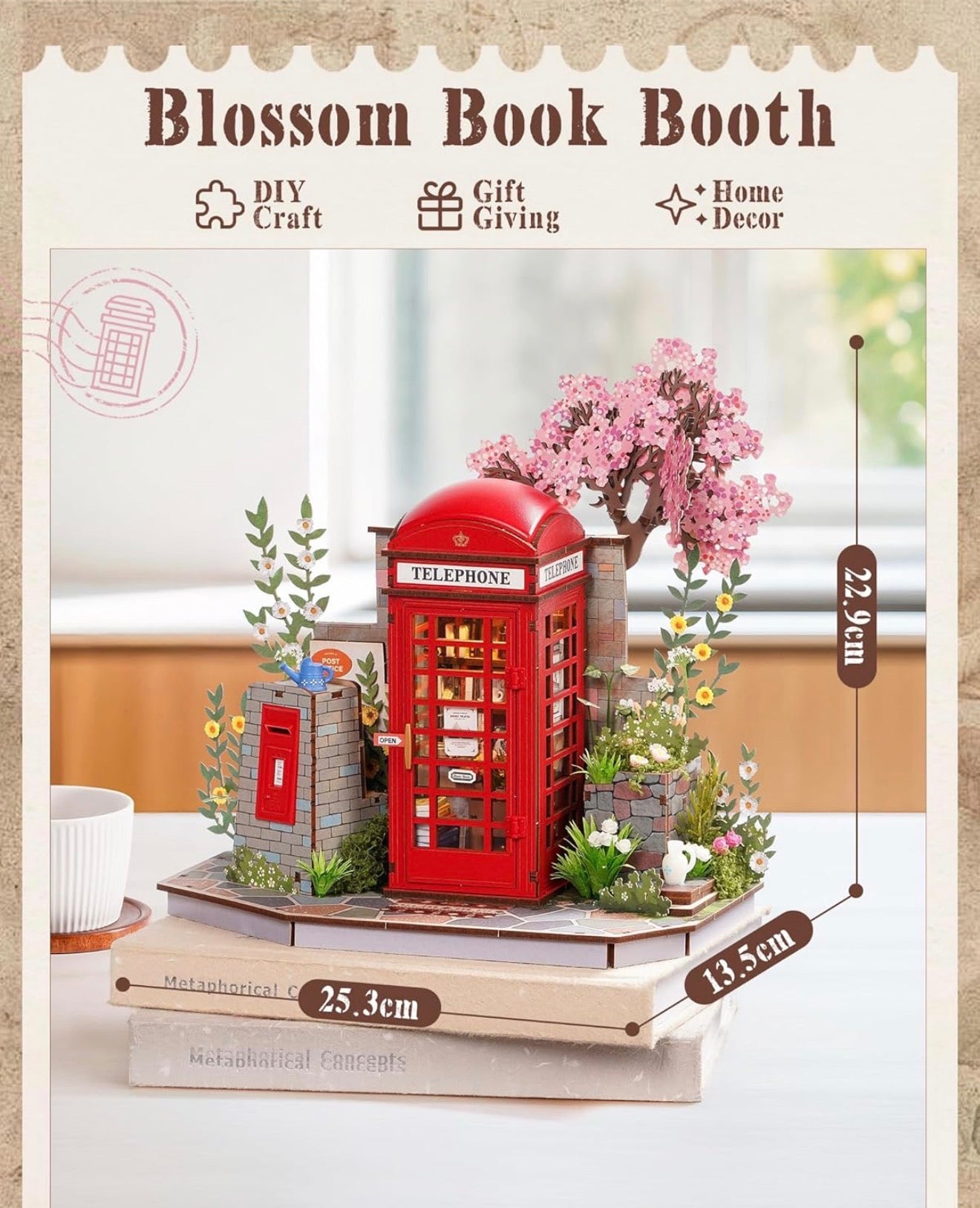 Rolife 3D Blossom Book Booth Booknook
