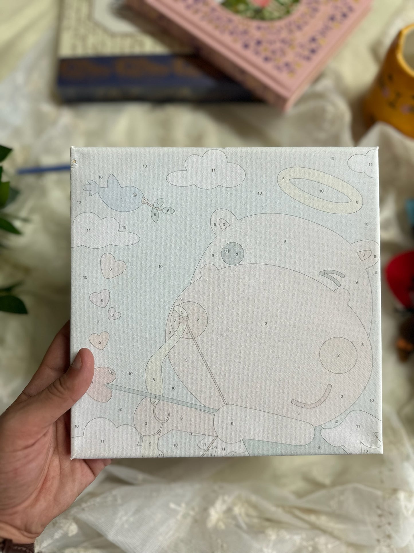Paint by Numbers Canvas for Children with Frame ( 1 Frame without Colors )