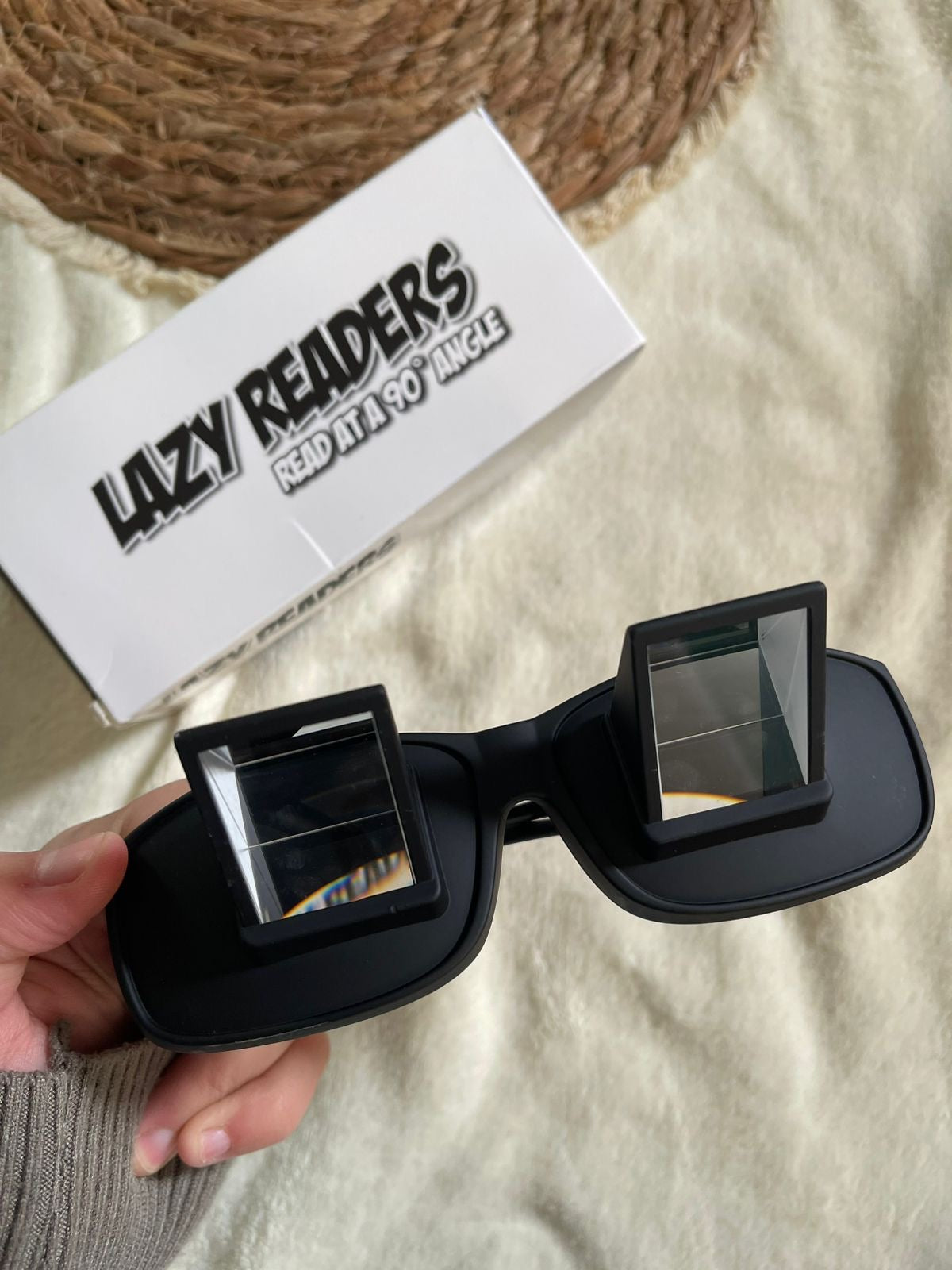 Lazy Glasses for Reading in Bed, 90 Degree Prism Glasses