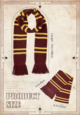 Harry Potter Gryffindor scarf for winter, gift for wizards
