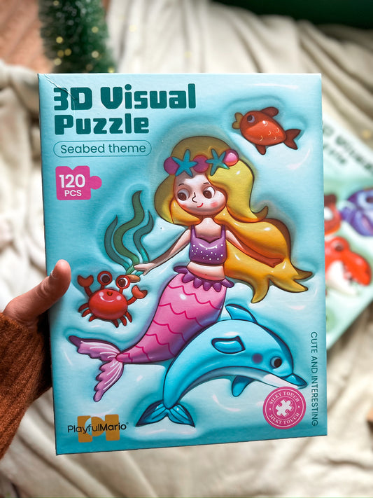 Mermaids 3D visual puzzle. 120 pcs
