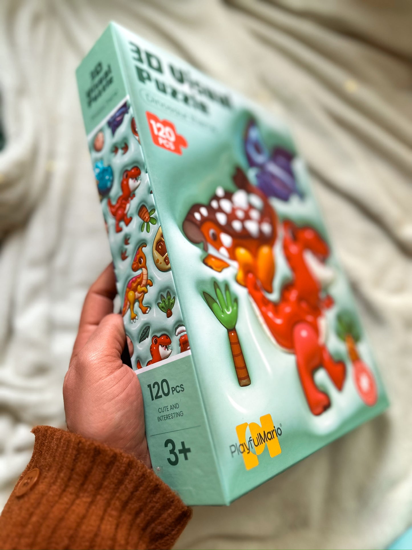 Dinosaurs 3D visual puzzle. 120 pcs