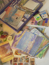 480Pcs Vintage Van Gogh Oil Painting Aesthetic Scrapbook Kit for Bullet Junk Journal