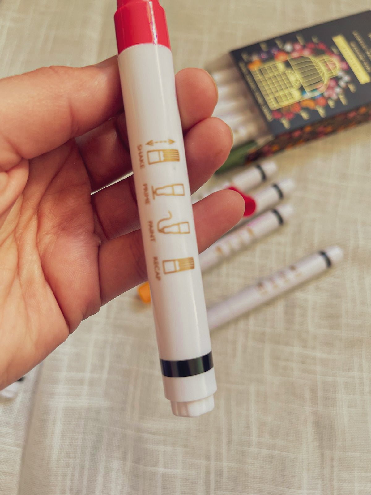 12 Essentials Acrylic Paint Pens Medium Tip Markers Set.