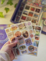 480Pcs Vintage Van Gogh Oil Painting Aesthetic Scrapbook Kit for Bullet Junk Journal
