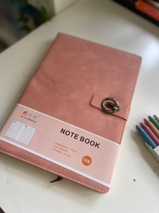 Classic PU leather Journal - Magnetic clip. rules and dated