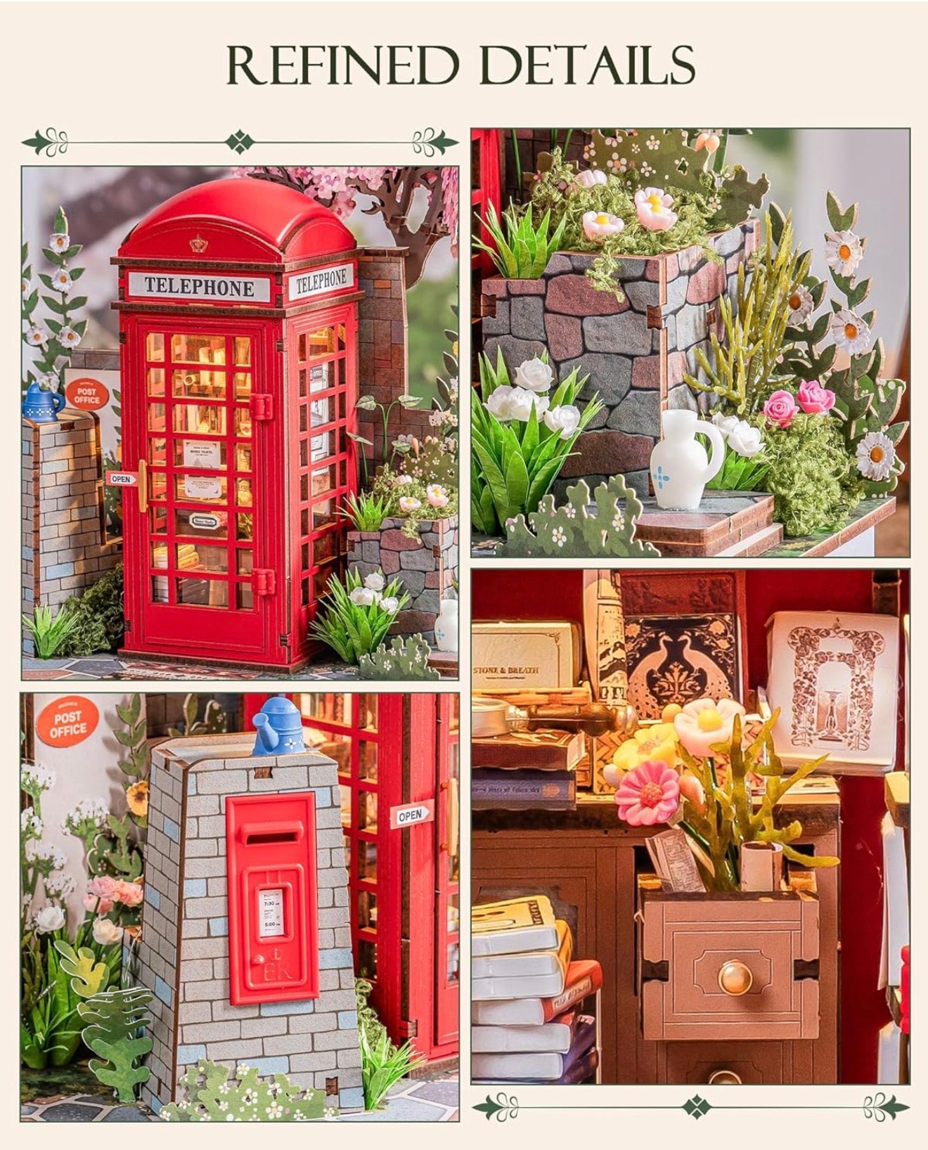 Rolife 3D Blossom Book Booth Booknook