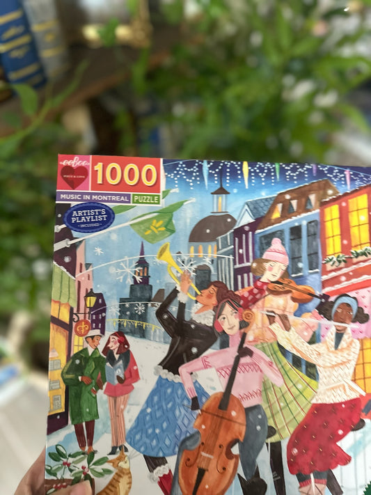 1000 Piece Puzzle - Music in Montreal Christmas Jigsaw Puzzle with Recycled Board & Vegetable-Based Ink
