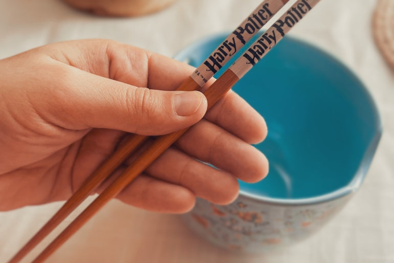 Harry Potter Noodles Bowl with Wooden Chopsticks (Blue)