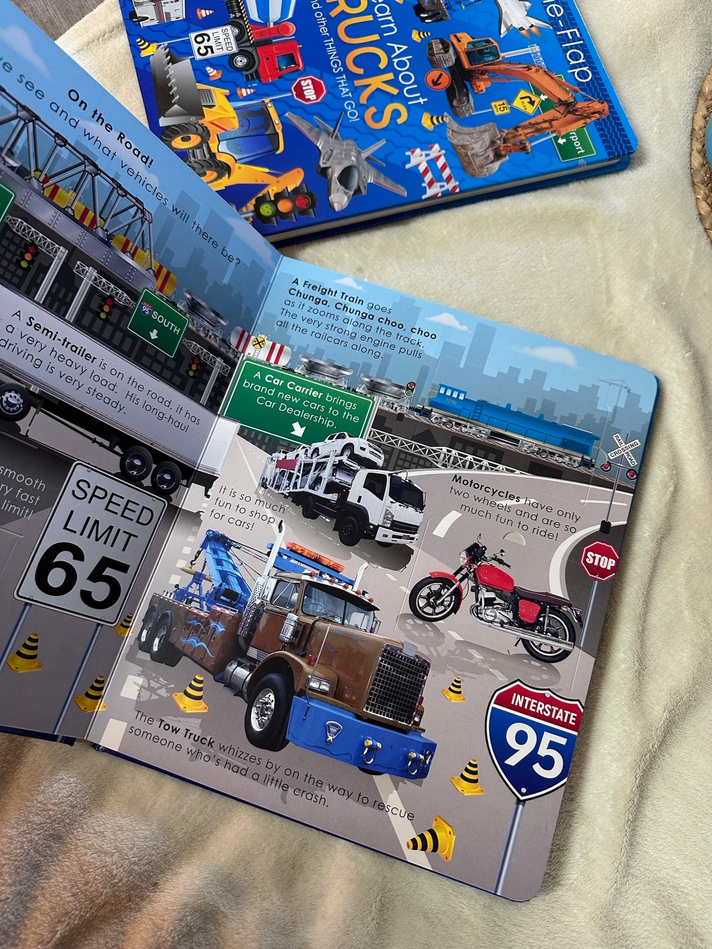 Learn About Trucks and Other things that go - Lift the Flap Activity Kids Books - Childrens Books, Toddler Books