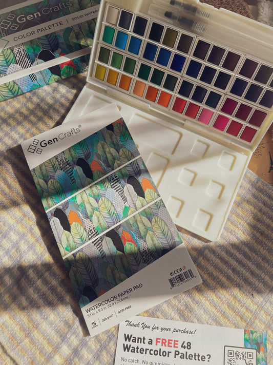 Watercolor Paint Palette 48 Premium Colors
