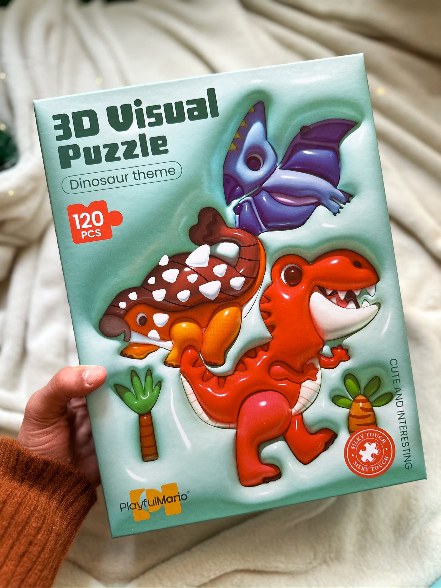 Dinosaurs 3D visual puzzle. 120 pcs