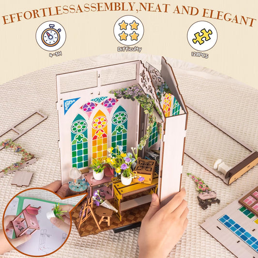 Garden House with led Booknook