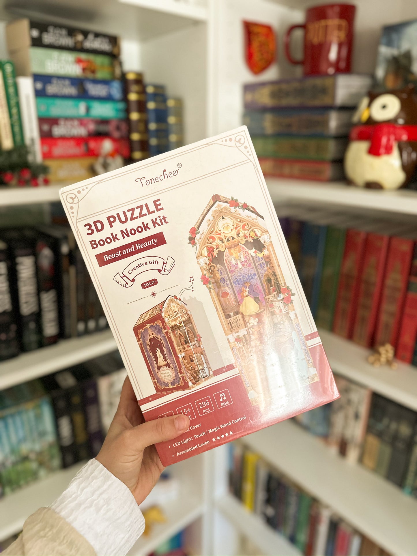 3D Wooden Puzzle Music Booknook Miniature - Beauty & the beast