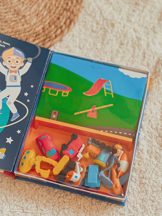 Blippi Book with Toys & Playing Mat