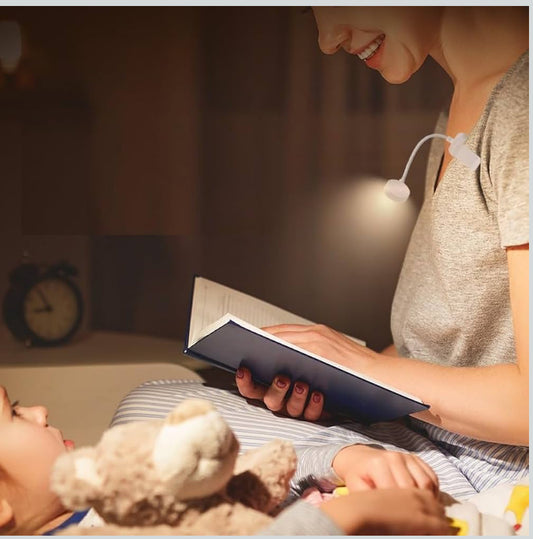 Cute Book Light for Reading, powered by batteries , 3 Color Adjustable Brightness