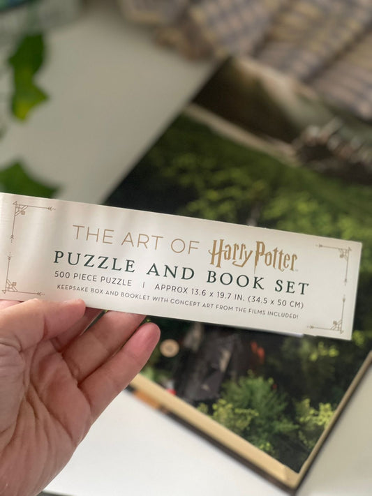 The Art of Harry Potter Puzzle with Keepsake Book Box, 500 Pieces - Includes Illustrated Book