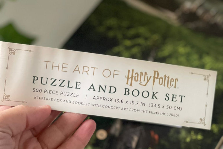 The Art of Harry Potter Puzzle with Keepsake Book Box, 500 Pieces - Includes Illustrated Book